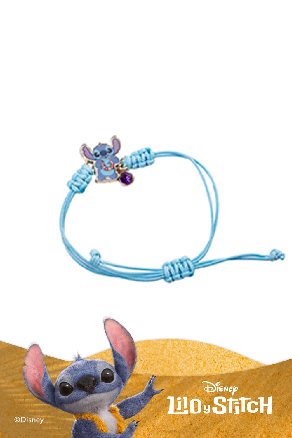 Pulsera en macrame con diseño de stitch